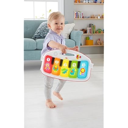 Fisher-Price Baby Playmat Deluxe Kick & Play Piano Gym with Musical Toy Lights & Smart Stages Learning Content for Newborn To Toddler