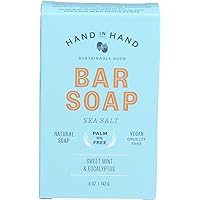 Hand in Hand Sweet Mint & Eucalyptus Sea Salt Bar Soap, 5 OZ