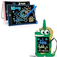 TEKFUN 2 Pack 10in LCD Writing Tablet Coloring Doodle Board +4.5IN LCD Drawing Tablet Toys for Boys