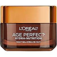 L'Oreal Paris Skincare Age Perfect Hydra Nutrition Ultra Nourishing Honey Night Balm, Face Moisturizer to Comfort, Improve Resilience on Dry Skin, Manuka Honey and Nurturing Oils, 1.7 oz.