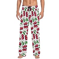 ALAZA Men's Cherries and Lines Sleep Pajama Pant