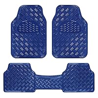 Blue Universal Fit Car Floor Mats Interior Liners for Auto Van Truck SUV, Heavy Duty All Weather Protection