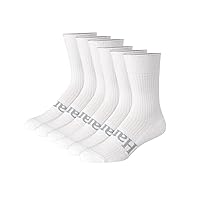 Mens Originals Supersoft Crew Socks, Stretch Crew Socks For Men, 6-12, 6-Pairs