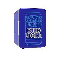 MIS152BULT Bud Light, Mini Portable Compact Personal Fridge Cooler, 4 Liter Capacity Chills Six 12 oz Cans, 100% Freon-Free & Eco Friendly, 6, Navy