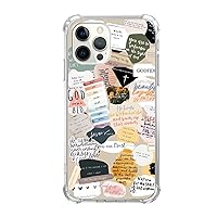 Faith Christianity Verse Prayed Case for iPhone 14 Pro Max, Christian Positive Quotes Words Collage Case for Girl Men and Women, Soft TPU Bumper Case for iPhone 14 Pro Max