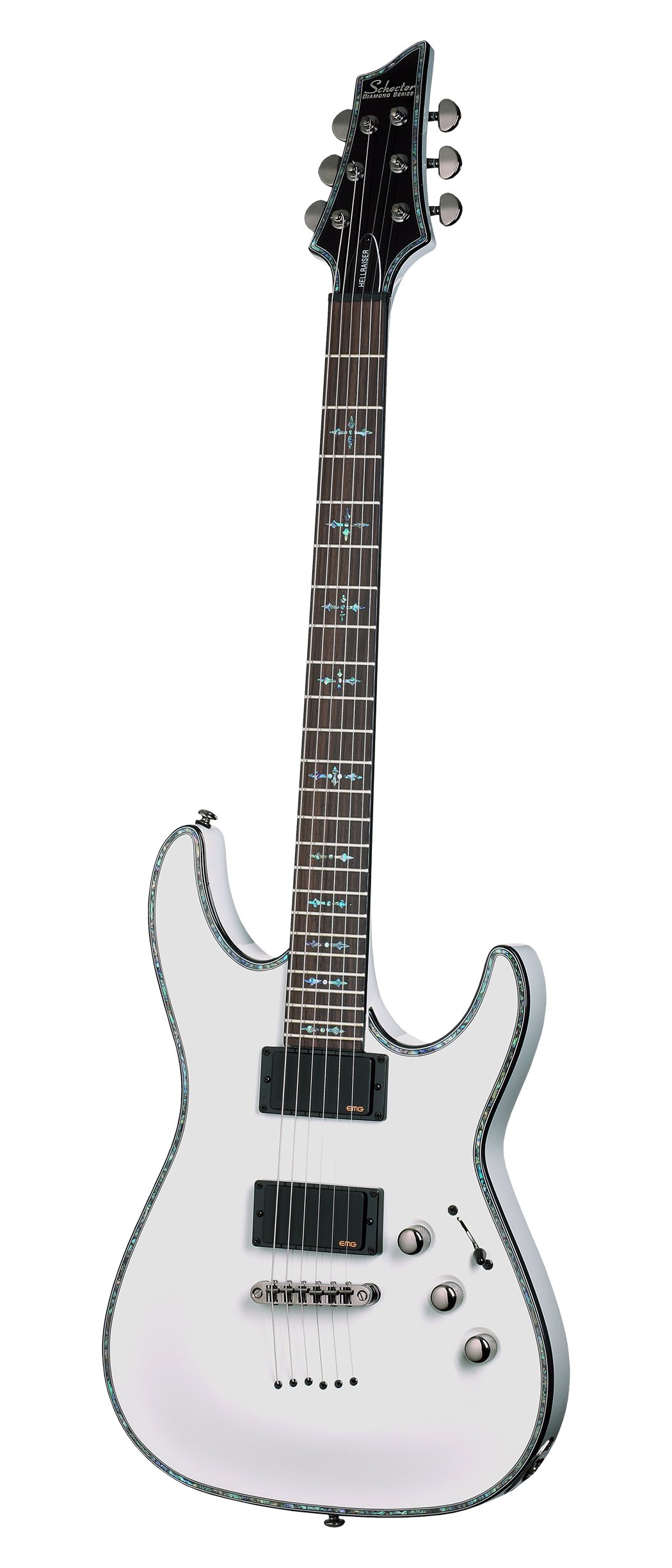 hãng　trên　Hellraiser　White)【並行輸入】　Electric　C-1　chính　2023　Schecter　Mua　Amazon　Nhật　Guitar　(Gloss　Giaonhan247