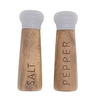 Wooden Salt and Pepper Grinder Set, Premium Acacia Wood, 8