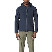 Theory Men's JKT Forged Synthetic Linen Pull-Over Hoodie, Deep Blue, X-Large