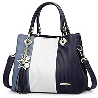 Handbags for Women with Multiple Internal Pockets in Pretty Color Combination, Women's Satchel Handbag