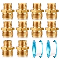 Garden Hose Fittings Connectors Adapter Solid brass Brass Repair Male to Male faucet leader coupler dual water hose connector(3/4