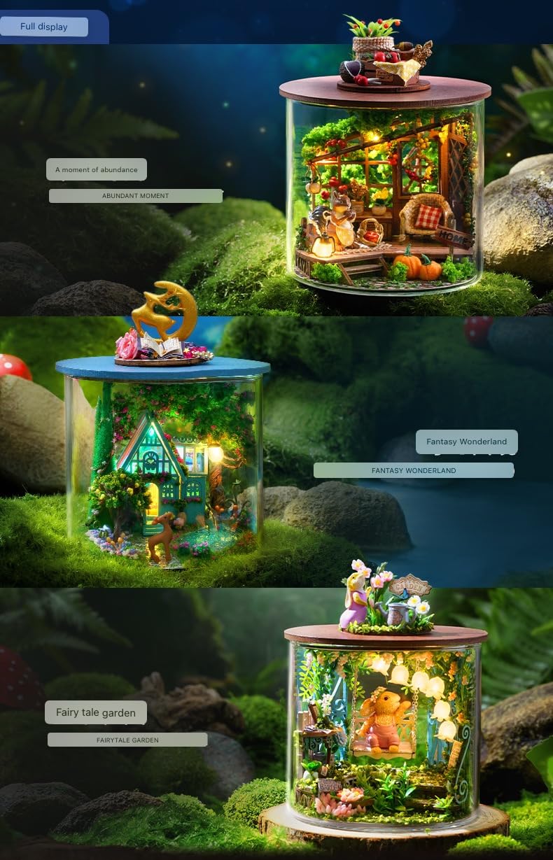 Smart House DIY Cottage Dream Bottle Hearty Moments Fantasy Wonderland Fairy Garden Handmade Gift (Fairy Garden)