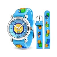 Bling Jewelry Time Teacher 3D Skater Racer Tennis Soccer Basketball Baseball Sports Wrist Watch for Young Tween Silicone Wristband White Dial
