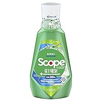 Scope Get Fresh Mouthwash with Alcohol, Fights Plaque and Gingivitis, Spearmint 1L