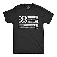 Mens Guitar Flag Tshirt Cool Rock and Roll 4th of July Musician Flag Graphic Novelty Tee