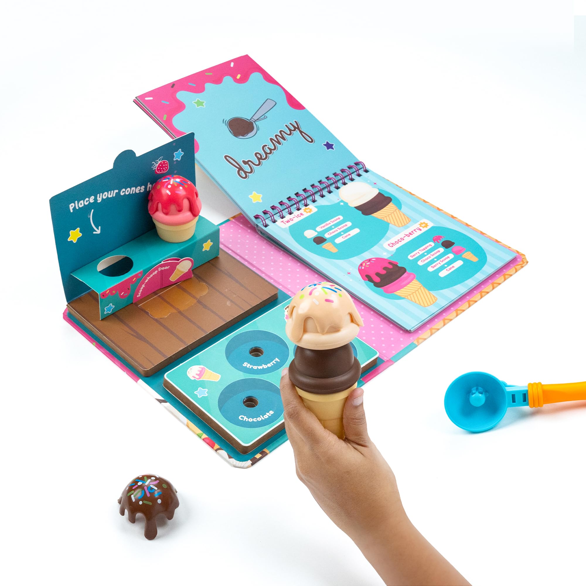 LoveDabble Ice-Cream Wonderland! Dream of Ice Cream Cooking Fun: 100+ Ways to Play with Flavors, Cones, Toppings, and an Ice-Cream Shop! Plus, Solve 25+ Sequence-Based Puzzles Birthday Gifts for Kids