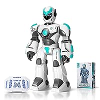 Remote Voice Control Large Robot: 2.4Ghz WiFi Signal Intelligent Programmable Popular Science Story Toys with Gesture Sensing Presents for Kids
