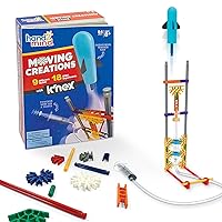 hand2mind Moving Creations with K'NEX, Book and Building Kit for Kids Ages 8-12, 9 Models & 18 Science Experiments, Explore The Science of Air and Water, Homeschool Science Kits