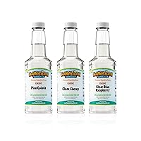 Hawaiian Shaved Ice Syrup Assortment, 3 - 16oz Bottles of The Most Popular Flavors: Clear Cherry, Pina Colada, Clear Blue Raspberry. For Shaved Ice, Snow Cones, Sodas, Ice Pops, and Slushies. Allergy-Friendly. Dye-Free. No Artificial Colors