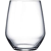 Circleware Concerto Stemless Wine Glasses, 13 oz