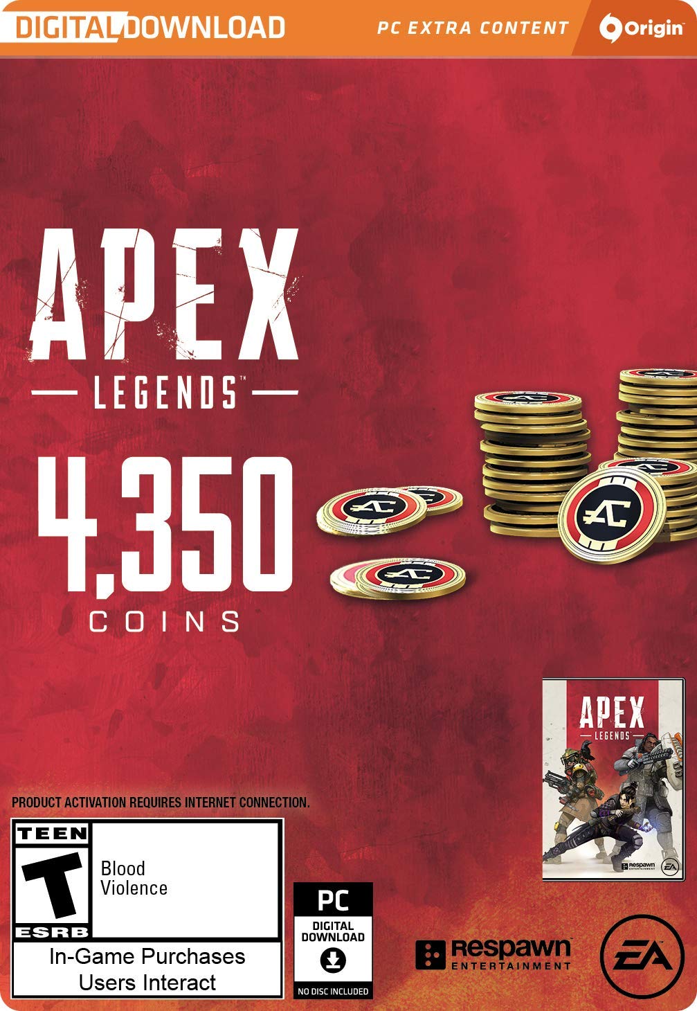 Apex Legends - 4,350 Apex Coins - PC Origin [Online Game Code]