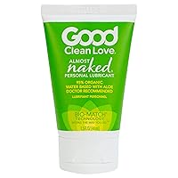 Good Clean Love Almost Naked Personal Lubricant, Organic Water-Based Lube with Aloe Vera, Safe for Toys & Condoms, Intimate Wellness Gel for Men & Women, 1.5 Oz