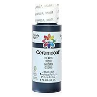 Delta Creative Ceramcoat Acrylic Paint in Assorted Colors (2 oz), 2506, Black