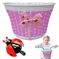 Basket for Boys with Bicycles Bicycles with Bicycle Basket 9.1x5.9x5.9in Scooter Basket Decorative Tissue for Girls Fixing Straps Girls
