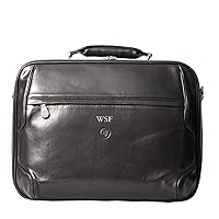 Maxwell Scott - Personalized Mens Luxury Large Leather Laptop Briefcase for Up To 17