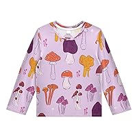 Different Mushrooms Boys Long Sleeve Rash Guard Girls Kids Swim Shirts Toddler Activewear T-Shirts 3T