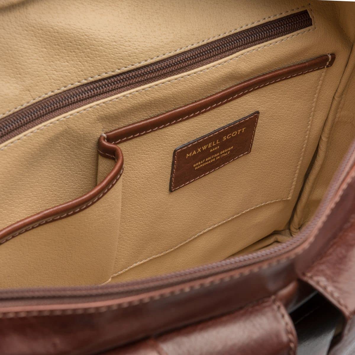 Maxwell Scott | Mens Luxury Quality Leather Business Briefcase | The Lagaro | Classic Laptop Travel Handbag
