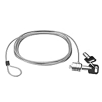 CTA Digital 10-Foot Security Cable – CTA 10’ Galvanized Steel Cable with K-Slot Lock and Master Key for Use with Tablets, Laptops, and Devices with K-Slots (ADD-CALOCK3M)