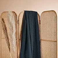 Atelier Brunette Gingham Double Cotton Gauze Fabric Night Forest - per metre