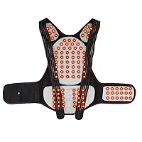 Physical Therapy Back Brace Posture Corrector for Seniors Men & Women Self-Heating 108pcs Magnets Full Back Lumbar Support Belt Shirts Vest Pain Relief for The Elderly, Black, XL/X-Large