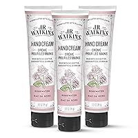 Natural Moisturizing Hand Cream, Hydrating Hand Moisturizer with Shea Butter, Cocoa Butter, and Avocado Oil, USA Made and Cruelty Free, 3.3oz, Rosewater, 3 Pack