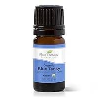 Plant Therapy Organic Blue Tansy Essential Oil 100% Pure, Undiluted, Natural Aromatherapy, Therapeutic Grade 5mL (1/6 oz)