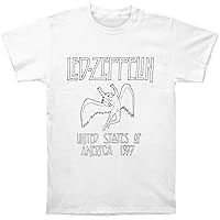 Led Zeppelin Men's USA 77 T-Shirt White