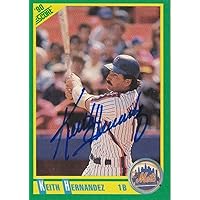 Keith Hernandez New York Mets Signed 1990 Score Card #193 - Baseball Slabbed Autographed Cards