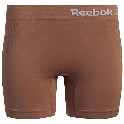 Reebok Women's Underwear - Seamless Long Leg Boyshort Panties 3 Pack
