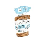 Angelic Bakehouse Reduced Sodium Sprouted Whole Grain Bread 2-Pack (20.5-oz.) - Non-GMO, Vegan and Kosher (2 Loaves), Tan