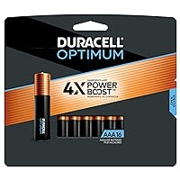 DURACELL Optimum AAA Batteries with Power Boost Ingredients, 16 Count Pack Double A Battery with Long-Lasting Power, All-Purpose Alkaline AA Battery for Household and Office Devices