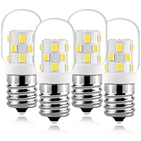 AMI PARTS 8206232A LED Appliance Bulb Incandescent Equivalent,E17 Light Bulb for Microwave Under Hood Refrigerators Oven (4 Packs)