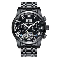 Men Analog Sport Popular Brand Automatic Self-Winding Mechanical Stainless Steel Business Wrist Watch Date Luminous Waterproof
