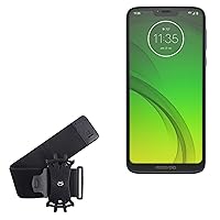 BoxWave Holster Compatible with Motorola Moto G7 Power - ActiveStretch Sport Armband, Adjustable Armband for Workout and Running - Jet Black