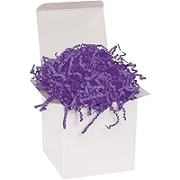 BOX USA 10 lb. Purple Crinkle Paper Packing, Shipping, and Moving Box Filler Shredded Paper for Box Package, Basket Stuffing, Bag, Gift Wrapping, Holidays, Crafts, and Decoration