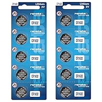 Renata CR1632 Batteries - 3V Lithium Coin Cell 1632 Battery (10 Count)