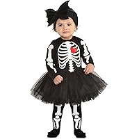 Amscan Baby Bones Halloween Costume for Infants Includes Bodysuit with Tutu, Headband, Tights
