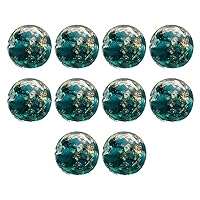 Luminous Glass Beads 10PCS 10mm Glow in The Dark Beads Round Loose Spacer Ball Beads with Big Hole for Jewelry Making (Blue-Green), HH240301060