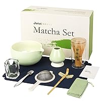 10-Pcs Matcha Kit Set, Whisk and Bowl with Spout & Measuring Spoon, Japanese Tea Making Tools