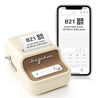 NIIMBOT B21 Label Maker Machine with 1 Roll Free Tape Vintage 2 inches Width Business Thermal Label Printer Price Shipping Label Tag Writer for Home Office Organization Commercial Use, White