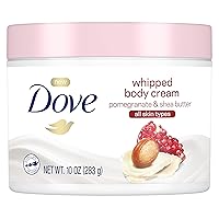 Whipped Body Cream Dry Skin Moisturizer Pomegranate and Shea Butter Nourishes Deeply, 10 Oz
